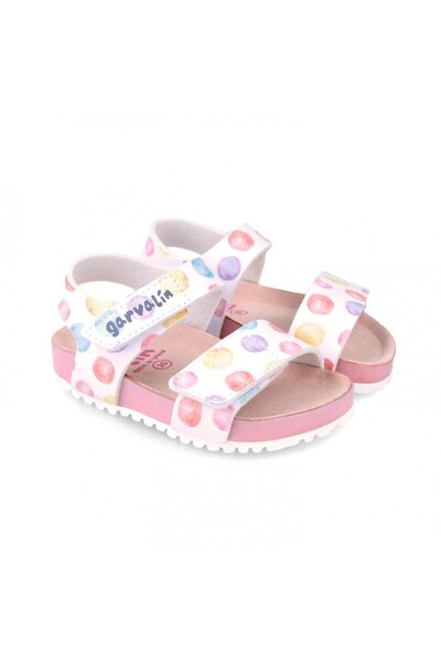 JollyMag Sandale din piele pentru copii Baloane colorate, Garvalin, blanco (M...