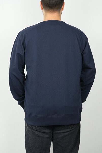 Raf Coll Erkek Düğmeli Bisiklet Yaka Örme 30/100 Pamuk Polyester Büyük Beden Sweatshirt