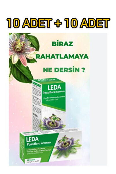 LedaPharma PASİFLORA ŞURUP & PASİFLORA 30 KAPSÜL 10X10 ADET