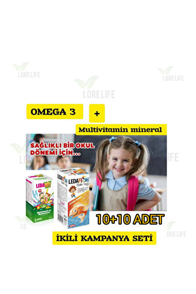 LedaPharma Leda Vit Syrup & Leda Fish Syrup 10+10 Pieces