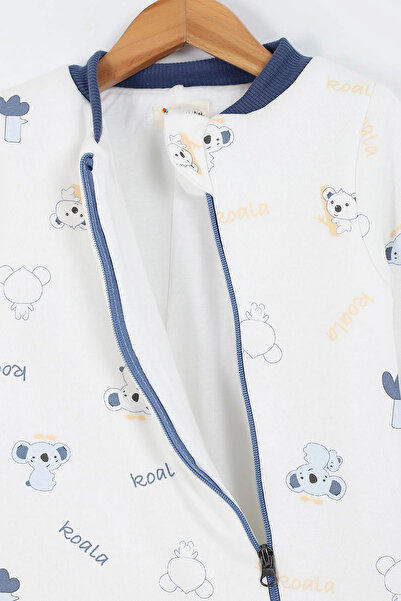 Ofislot Koala Patterned Lined Long Sleeve Cotton Winter Children's Baby Boy Sleeping Bag 2.5 Tog 2 3 4 5 6 Years Old