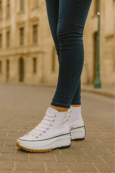 MARKABONİ Women's Young Girls' Run Star Canvas Sneaker Sports Shoes