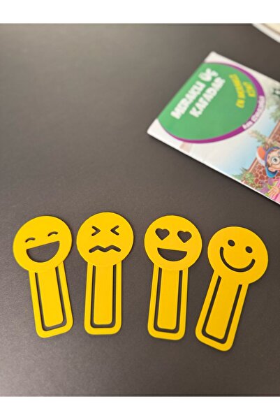 TODEKORA Set de 4 semne de carte Emoji - Semn de carte distractiv de culoare ...