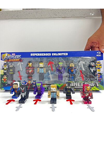 KİNKU Oyuncak Avengers 12 Parça Süper Kahramanlar 12 Parça Oyuncak