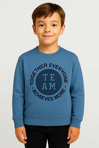 krm kerem bebe Kalın Kışlık İçi Pamuklu Çocuk Sweatshirt