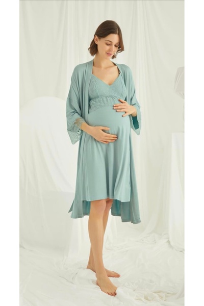 NightLove Monamise Lace Maternity Pajama Set 18672