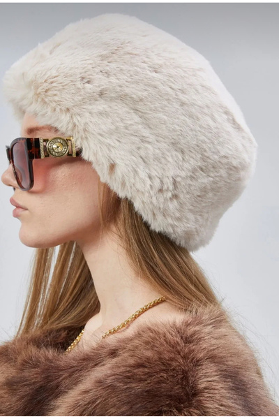 rushana Women's Kalpak Hat with Faux Fur and Quilted Lining Inside