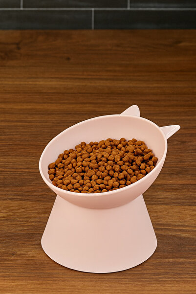 Espas Home Yüksek Ayaklı Evcil Kedi-Köpek Hayvan Mama Kabı - Pembe