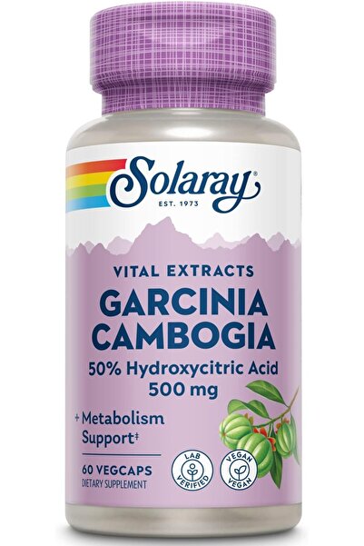 Solaray مستخلص فاكهة غارسينيا كامبوغيا، 500 ملغ، 60 كبسولة نباتية