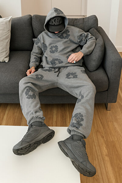 CLASSY.MODA Set sport pentru bărbați cu imprimare în relief cu 3 fire |   Stil modern confortabil și elegant pentru utilizare zilnică