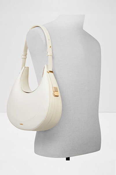 Aldo MIAH - Geantă de umăr pentru femei, de lungime medie, albă, cu un singur compartiment, cu curea fixă de umăr