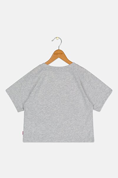 Levi's Kids Girl Brand Logo Short Sleeves T-Shirt, Heather Grey