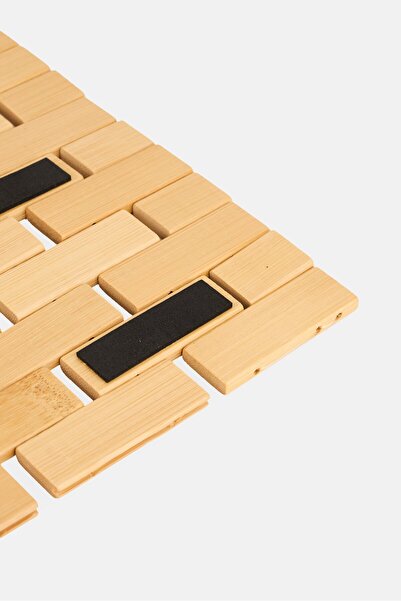 simply green Bamboo Lattice Bath Mat, Beige