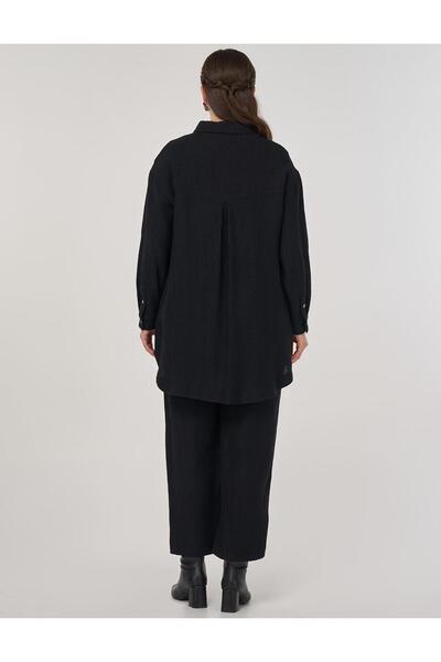 Kayra Pocket Detailed Lyocell Double Suit Black