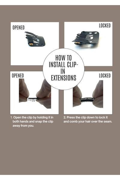 keep calm & Clip Em In - Clip-in Hair Extensions - Natural Light Grey- Slavic Remy Hair 16"