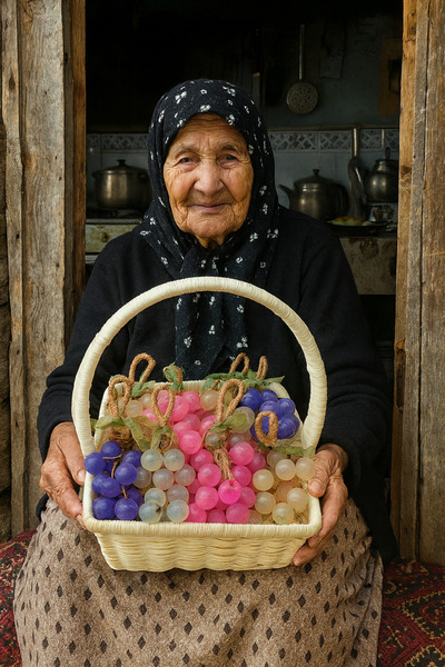 modacepte 10'LU El Yapımı Üzüm Sabun Seti – Doğal Asılabilir Sabunlar (Renk S...