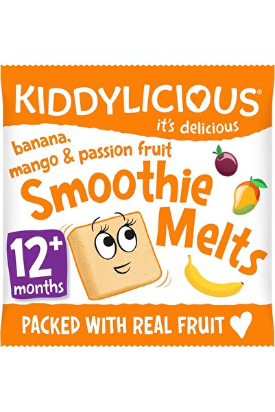 Kiddylicious Banana, Mango & Passion Fruit Smoothie Melts, Delicious Snacks for Kids, Suitable for 1
