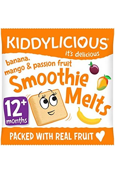 Kiddylicious Banana, Mango & Passion Fruit Smoothie Melts, Delicious Snacks for Kids, Suitable for 1
