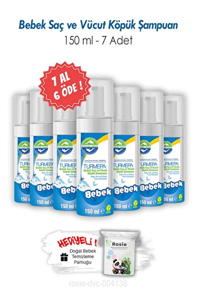 Turmepa Buy 7 Pay for 6 Baby Hair and Body Foam Shampoo 150 ml and Rosie