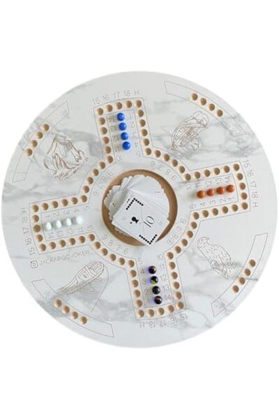 JackarooJoker لعبة لوحية واهاو لأربعة أو ستة لاعبين، ذات وجهين، مع بطاقات وكر...