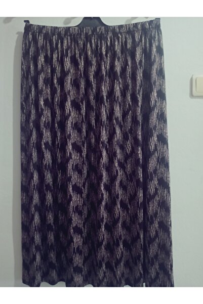 hoaryage Μαξι φούστα μαμάς από χτενισμένο βαμβακερό ύφασμα με ελαστική μέση, φούστα προσευχής με μοτίβο, μέγεθος 38-50