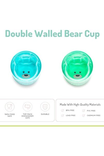 Melii Double Walled Cup for Kids - BPA Free, Fun Optical Illusion Design, Safe for Water, Milk, Smoo