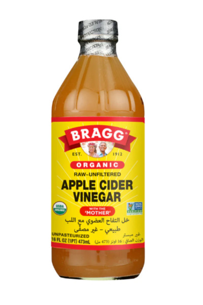 BRAGG vinegar خل التفاح العضوي غير المبستر من براج، خام وغير مفلتر، غير معدل وراثيًا، 473 مل × 2 قطعة