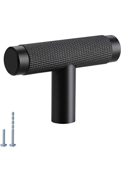 OEM Mâner rotund negru din zinc pentru sertare sau dulapuri, 10 bucăți cu șur...