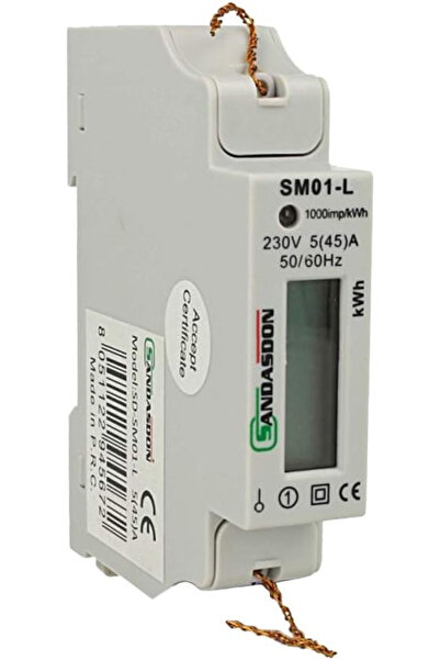 OEM Contor electric monofazat 230V, energie de fază 1M pentru bară DIN