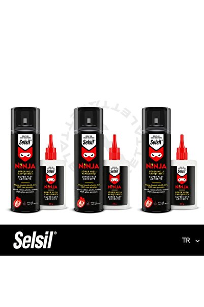 Selsil Ninja Süper Hızlı Yapıştırıcı 400 ML (3 ADET)