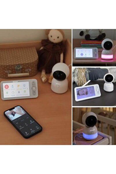 Beaba Video Monitor Digital with Night Light + Wi-Fi ZEN Night Light White, 720p HD