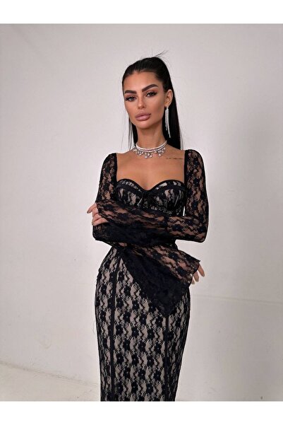 MAYHOŞ BUTİK Kadın dantel elbise