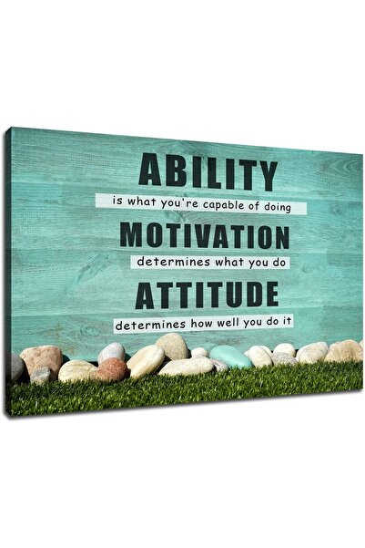 Emoda home Trove لوحة فنية جدارية مُلهمة من القماش - اقتباسات تحفيزية مع إطار 60×80 سم