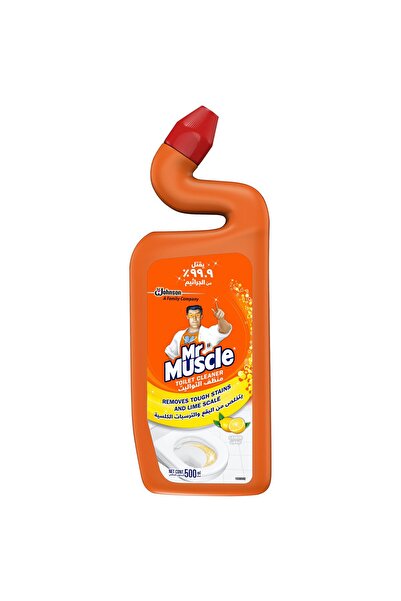 Mr. Muscle منظف ​​المراحيض بالليمون 500 مل تركيبة قوية تزيل البقع والجراثيم وتنعش المرحاض