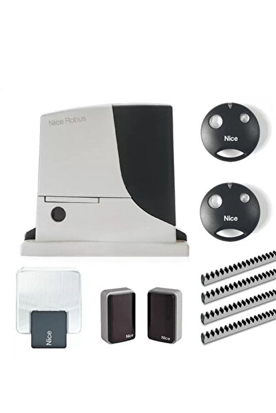 NİCE Robus 600 Kapı Motoru (kit Paket) + Flaşör + Kumanda + Dişli 4 Metre