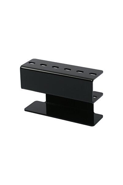 Choice4 black 1pc 6-Hole Acrylic Tweezer Storage Rack Professional Eyelash Extension Display Stand Space Sav