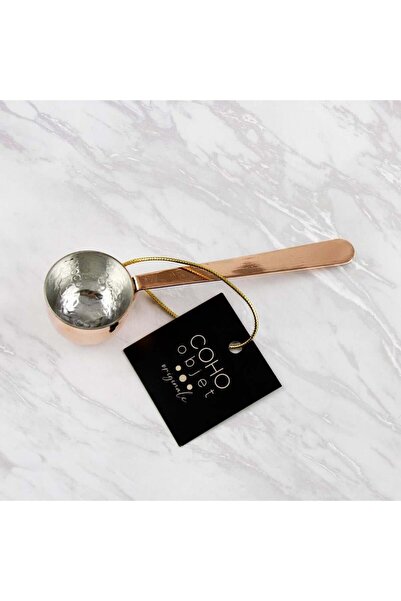 coho objet originale Coho Artisan Dövme Bakır Kahve Ölçü Kaşığı