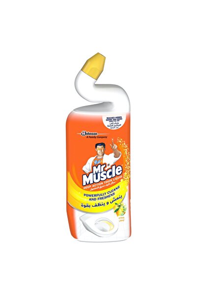 Mr. Muscle منظف ​​المرحاض السائل ذو المفعول العميق والسميك برائحة الحمضيات 750 مل تركيبة تنظيف قوية ومنعشة