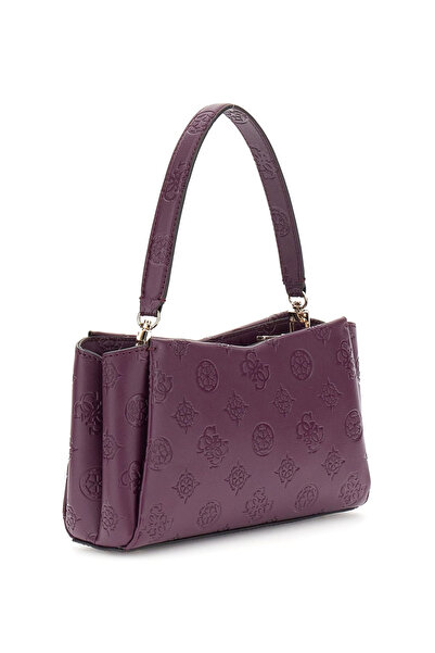 Guess Kadın Kabartma Monogram Desenli El ve Çapraz Askılı Çanta - Pembe