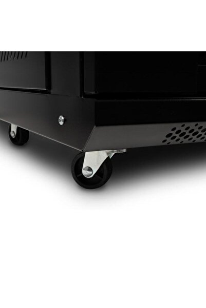 Spacer Cabinet 19″ 12U 500x400mm wall-mount flatpack black glass door detachable panels