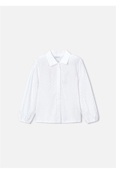 MAYORAL Дівчача сорочка кремового кольору 4133