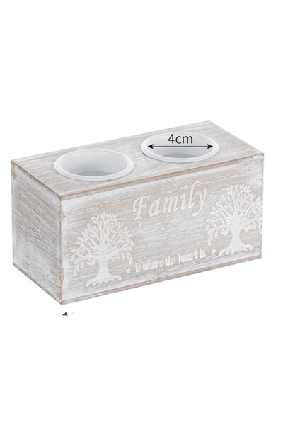 Romadedi Κηροπήγιο 2 κεριών, διακοσμητικό, πολύχρωμο, 14 x 6,5 x 7 cm