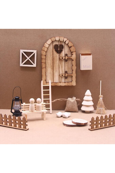 Gnome Set decorațiuni de Crăciun, textil/plastic/lemn, multicolor, 17 piese