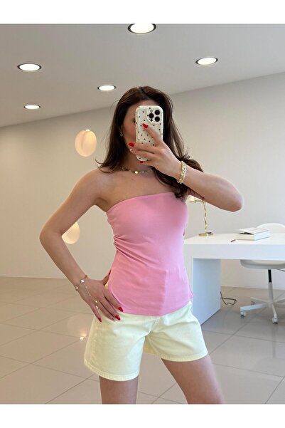 Şulenin Butiği STRAPLEZ BADY PEMBE