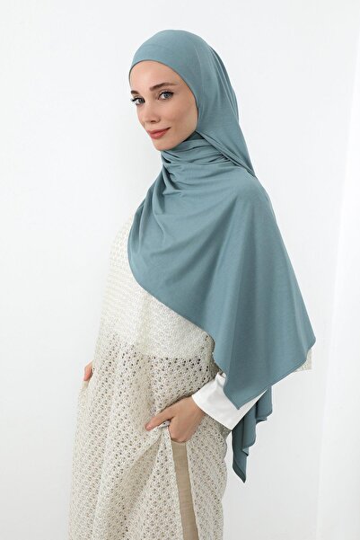 Aisha's Design Πρακτικό χτενισμένο βαμβακερό σάλι που καλύπτει τον λαιμό, PS-59, Dark Mint