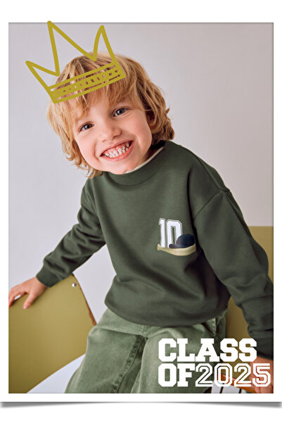 MAYORAL Світшот з принтом для хлопчиків, зелений 4401