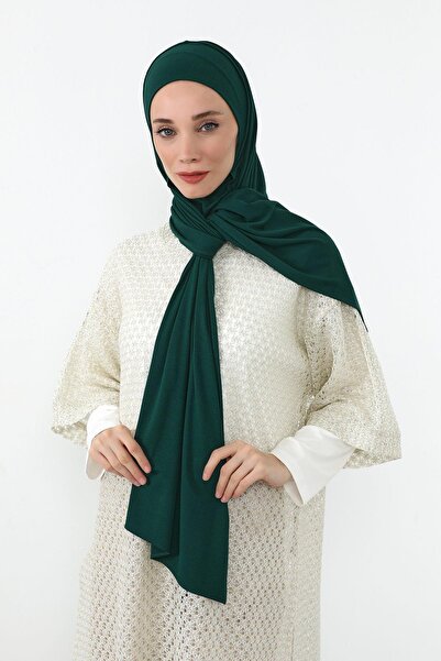 Aisha's Design Πρακτικό χτενισμένο βαμβακερό σάλι που καλύπτει τον λαιμό, PS-59, Πράσινο