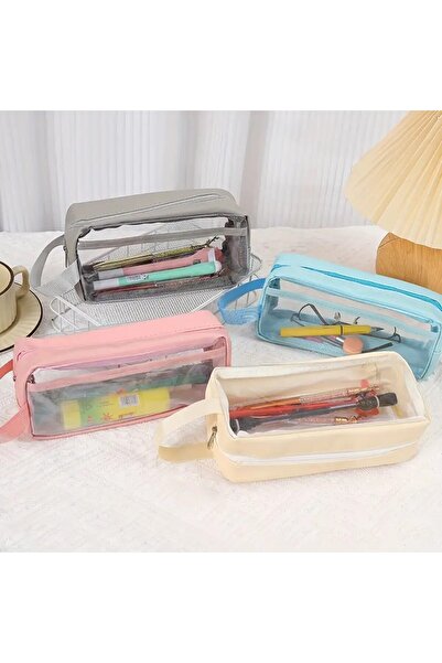 Areos Large Capacity Pencil Case Pen Holder Makeup Box