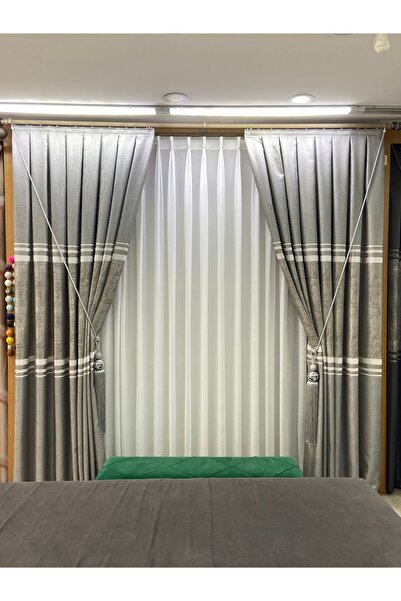 Akcan Açık Gri Renk Plain Pano Fon Perde