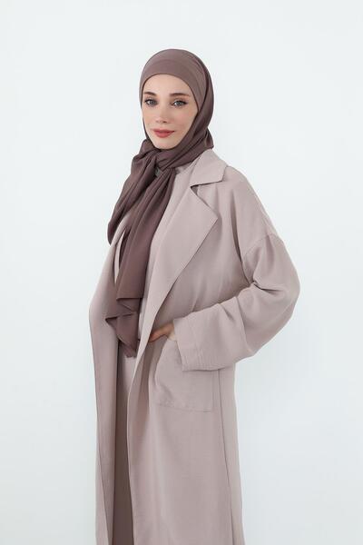 Aisha's Design Neck Covering Combed Cotton Inner Boned Crepe Shawl, Ps-55